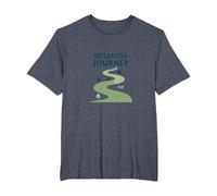 Parcours Bien-être : Un Chemin conscient vers la santé et l'équilibre T-Shirt, Homme Grandes Tailles, Bleu Chiné, 6X Tall