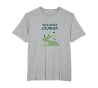 Parcours Bien-être : Un Chemin conscient vers la santé et l'équilibre T-Shirt, Homme Grandes Tailles, Gris Chiné, 3X Tall