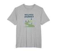 Parcours Bien-être : Un Chemin conscient vers la santé et l'équilibre T-Shirt, Homme Grandes Tailles, Gris Chiné, 5X Tall