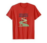 Parcours Bien-être : Un Chemin conscient vers la santé et l'équilibre T-Shirt, Homme, Rouge, 3XL