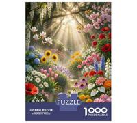 Parcours de Fleurs du Printemps Puzzle 1000 Pièces Adultes Puzzles 1000 Pièces Jeu De Team Building Cadeau 38x26cm/1000pcs