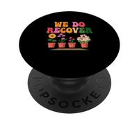 Parcours de guérison de la dépendance We Do Recover Groovy Flower PopSockets PopGrip Adhésif