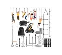 Mamabrum Parcours d'obstacles HyperMotion pour enfants – 9 obstacles, kit slackline, 113 kg