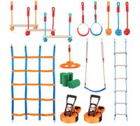 Parcours d'Obstacles - DUOKU - 2 x 56 pieds - Résistant aux intempéries - Capacité 500 lb - Orange