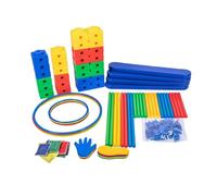 Parcours d'obstacles Jeu d'obstacles avec Barre d'équilibre, marchepied, Haies, Tunnel Rampant, Ensemble d'équipement d'entraînement de Coordination sensorielle