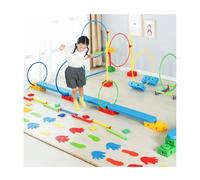 Parcours d'obstacles Kit De Parcours d'obstacles, Exercice D'équilibre Et De Coordination, Comprend Une Planche D'équilibre, Cerceau pour Marelle, Une Haie, Un Jeu De Lancer