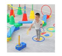 Parcours d'obstacles Parcours d'obstacles pour Jeu De Gazon, Ensemble D'agilité Et D'équilibre, Équipement D'entraînement À La Coordination pour Fête Au Jardin À La Maison