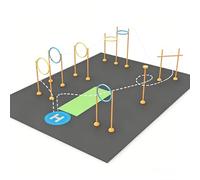Parcours Drone FPV pour Entraînement et Course, Kit Portable avec Base Lestée, Circuit Modulable pour Utilisation Intérieure et Extérieure