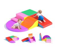 Parcours Motricité Bébé 6 Pièces: Module Motricité Enfant Blocs Mousse Éducatifs -Blocs de construction géants-Kit de château