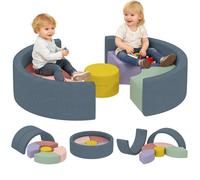 Parcours motricité bébé - module motricité bébé - AIYAPLAY - 7 PCS housse lavable - velours côtelé - 107 x 107 x 30 cm - multicolore