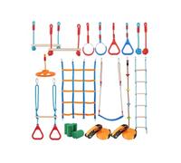 Parcours Ninja Pour Enfants Slackline 2×1829cm Capacité 226,8 kg 14 Obstacles