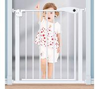 Parcs Pour Animaux de Compagnie Barrières de Sécurité Pour Portes Et Escaliers Fermeture Automatique Barrières de Sécurité Intérieures À Pression Fit Walk Thru Metal Pets Gate Avec Extensions Séparées