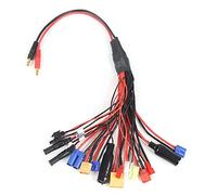 Pardarsey Adaptateur de charge de batterie RC - Avec adaptateur multiprise Squid vers connecteur Banana Bullet 4,0 mm - Pour TRX, Tamiya, EC3, JST, Futaba, XT60, T-Dean (20 en 1)