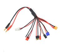 Pardarsey Câble répartiteur de chargeur de batterie RC 8 en 1 Octopus Câble de conversion vers fiche banane 4,0 mm pour TRX, Tamiya, EC3, JST, Futaba, XT60, T-Dean