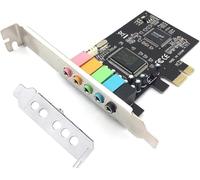 Pardarsey Carte son PCIe 5.1 interne pour PC Windows 7 avec support à profil bas, carte audio stéréo PCI-e 3D, puce CMI8738 32/64 bits, adaptateur PCI Express
