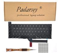 Pardarsey Clavier allemand QWERTZ de rechange compatible avec MacBook Pro 16" avec Touch Bar A2141 publié en 2019 + vis de clavier + tournevis