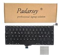 Pardarsey Clavier allemand QWERTZ de rechange pour ordinateur portable MacBook Pro Unibody 33,8 cm 13,3" A1278 A1279 A1280 2008 2009 2010 2011 2012