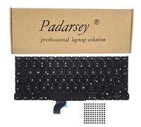 Pardarsey Clavier de rechange allemand QWERTZ pour ordinateur portable MacBook Pro A1502 13" fin 2013-2015 (disposition du clavier allemand)