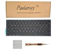 Pardarsey Clavier de rechange US Layout compatible avec MacBook Pro 13" A1708 sans barre de pavé tactile MacBookPro14,1 MacBookPro13,1 A1708 fin 2016 mi-2017 avec 80 vis PCE + tournevis