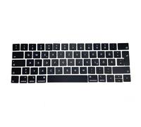 Pardarsey Jeu de touches de rechange QWERTZ - Clavier allemand - Compatible avec MacBook Pro Retina 13" 15" A1989 A1990 UK