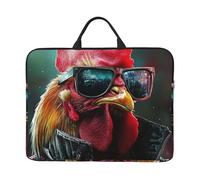 Pardon, lunettes de soleil, grand coq étui de transport pour ordinateur portable avec poignée pour ordinateur portable de 14 pouces pour femmes hommes couverture rembourrée sac pour ordinateur