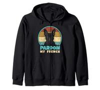 Pardon My French - Rétro Funny Frenchie | Bouledogue français Sweat à Capuche
