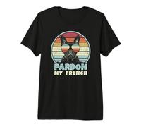 Pardon My French - Rétro Funny Frenchie | Bouledogue français T-Shirt Haut de Gamme