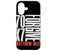 Pardonnez 70 x 7 Fois Soixante-dix Fois Sept Fois Jésus Matthieu 18:22 Coque pour iPhone 17