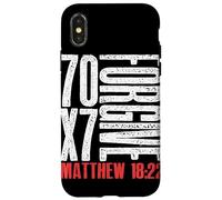 Pardonnez 70 x 7 Fois Soixante-dix Fois Sept Fois Jésus Matthieu 18:22 Coque pour iPhone X/XS
