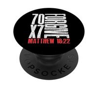 Pardonnez 70 x 7 Fois Soixante-dix Fois Sept Fois Jésus Matthieu 18:22 PopSockets PopGrip Adhésif