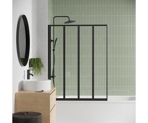 Pare Baignoire 4 volets - GELCO - LEXIA Noir - 110 x 140