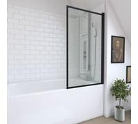 Pare baignoire Dark Edge pivotant noir 130 x 75cm Galedo