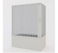 Pare-baignoire douche angulaire pliante en PVC - IDRALITE - Ortensia Centrale - Réductible - Blanc