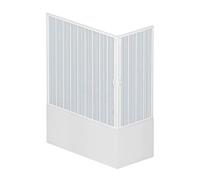 Baignoire 2 faces box mod. Nadia 70x170 cm et soufflet PVC ouverture d’angle