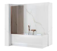 Pare-Baignoire Elegant 80 Paroi De Baignoire Cuivre brossé, 0,5X80X140CM