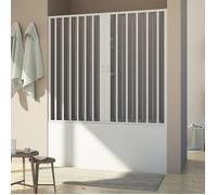 Pare baignoire en PVC modèle Delfi avec ouverture centrale - FORTE - 140 cm x 150 cm - Blanc mat