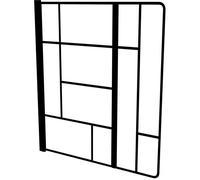 Pare baignoire FABRILIA ONDEE - 120x140x0,5cm - Verre trempé - Finitions noir mat