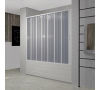 PARE BAIGNOIRE PAROI ACCORDÉON PVC PLASTIQUE PLIANTE QUART DE ROND