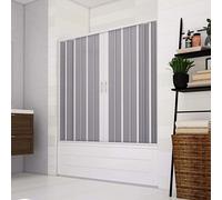 PARE BAIGNOIRE PAROI ACCORDÉON PVC PLASTIQUE PLIANTE QUART DE ROND RÉDUCTIBLE