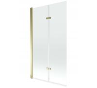 Pare-baignoire Pivotant SILLA - 100x150 cm - Paroi de baignoire Doré - BL149