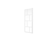 Pare baignoire pivotant style industriel - 70 x 140 cm - Blanc mat - Verre - RIVANON