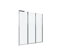 Pare baignoire pliant en métal - Coloris chrome - 120 x 140 cm - DISTRICT