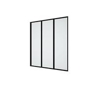 Pare baignoire pliant en métal style atelier - Noir mat - 120 x 140 cm - DISTRICT