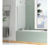 Pare baignoire Rabattable 70x120cm - Profilé Chromé - Verre Trempé 4mm - ELEMENTARY