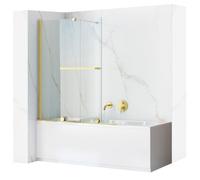Pare-Baignoire Rea Fabian Paroi De Baignoire Or Brossé 5 X 101 X 139 Cm