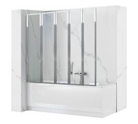 Pare-Baignoire Rea Idea Paroi De Baignoire Chrome 5 X 120 X 140 Cm