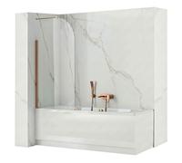 Pare-baignoire Rea Travis 80 Cuivre brossé 0 8x80x140cm