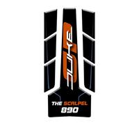 Pare-baignoire rectangulaire adhésif effet 3D, compatible avec KTM Duke 890 GP THE scalpel (bleu v2)