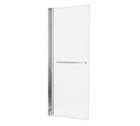 Pare-bain fixe Columba 1 volet relevable 75x150 profilé chromé verre transparent