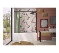 Pare-bain Gemini mini 40x148 profilé noir verre transparent - KINEDO PB170NTNE